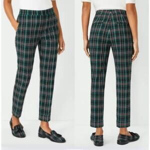 Ann Taylor Womens Preppy Career Office Academia Plaid High‎ Waist Pants Size 4